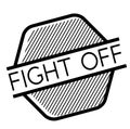 Fight off stamp on white Royalty Free Stock Photo