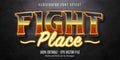 Fight place text, neon light style editable text effect