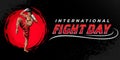 Fight sport background vector. international sports day banner background template