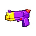 fight water gun toy game pixel art vector illustration