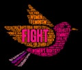 Fight Womens Rights Word Cloud