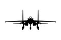 Fighter aircraft Flanker-B or SU-27 simple icon for web and app