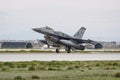 Fighter Aircraft landing to Konya Airport during Anatolian Eagle Air Force Exercise Royalty Free Stock Photo