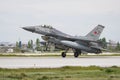 Fighter Aircraft landing to Konya Airport during Anatolian Eagle Air Force Exercise Royalty Free Stock Photo