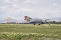 Fighter Aircraft Landing to Konya Airport during Anatolian Eagle Air Force Exercise Royalty Free Stock Photo