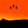 Fighter Aircraft Poster, Minimal Vector Wallpaper