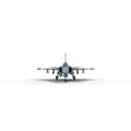 Fighter Aircraft Saab JAS 39 Gripen on white. 3D illustration Royalty Free Stock Photo
