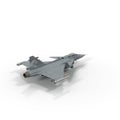 Fighter Aircraft Saab JAS 39 Gripen on white. 3D illustration Royalty Free Stock Photo