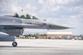 Fighter Aircraft Taxiing in Konya Airport during Anatolian Eagle Air Force Exercise Royalty Free Stock Photo