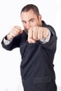Fighter business man Royalty Free Stock Photo
