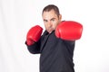 Fighter business man Royalty Free Stock Photo