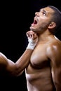Fighter Getting Knocked Out Royalty Free Stock Photo
