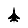 Fighter jet icon isolated on white background. Fighter jet icon in trendy design style. Royalty Free Stock Photo