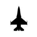 Fighter jet icon isolated on white background. Fighter jet icon in trendy design style. Royalty Free Stock Photo