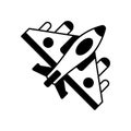 Fighter jet vector icon which can easily modify or edit. Royalty Free Stock Photo