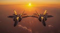 Fighter Jets Flying in the Sky Royalty Free Stock Photo