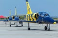 Fighter jets lineup takeoff 2 Royalty Free Stock Photo