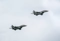 Fighter jets mig-29 on blue sky background Royalty Free Stock Photo