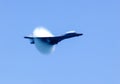 The fighter overcomes the sound barrier Royalty Free Stock Photo