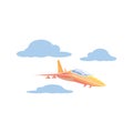 fighter plane icon logo illustration design vector Royalty Free Stock Photo