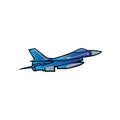 fighter plane icon logo illustration design vector Royalty Free Stock Photo