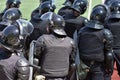 Fighters of the special police units armed with special facilities