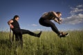 Fighting action Royalty Free Stock Photo