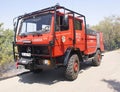 Modern Bombeiros fire truck in Portugal Royalty Free Stock Photo
