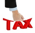 Fighting with big taxes. Royalty Free Stock Photo