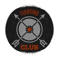 Fighting club label with vintage grunge effect Royalty Free Stock Photo