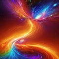 Fighting Galaxy fire colorful background generative AI