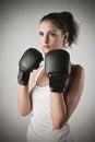 Fighting girl Royalty Free Stock Photo