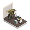 Fighting Robots Isometric Design Concept