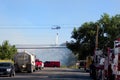 Fighting a wildfire from the air Royalty Free Stock Photo