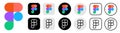 Figma logo, vector online interface development and prototyping service with the possibility of organizing collaboration Royalty Free Stock Photo