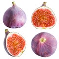 Figs collection. Fruits on white background