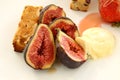 Figs Cream And Honey Royalty Free Stock Photo