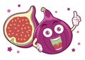 Happy figs fruit with purple star
