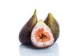 Figs isolated on white background Royalty Free Stock Photo