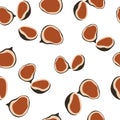 Figs pattern illustration fresh organic seamless food design vector background slice ripe natural ingredient fabric