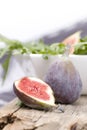 Figs on a wood plate