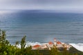 Cabo Mondego lighthouse facing the ocean, Figueira da Foz, Portugal Royalty Free Stock Photo