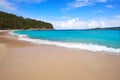 Figueiras nudist beach in Islas Cies island of Vigo Royalty Free Stock Photo