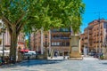 Figueres, Spain, May 28, 2022: Street in the center of Spanish t