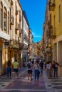 Figueres, Spain, May 28, 2022: Street in the center of Spanish t