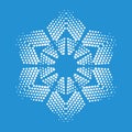 Figurate snowflake icon, simple style Royalty Free Stock Photo