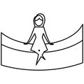 Figure abstract woman icon image Royalty Free Stock Photo