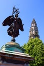 The figure of the angel on the Boer War Memorial