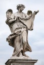 Figure of Angel on Ponte Sant Angelo in Rome Royalty Free Stock Photo