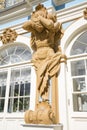 The figure of Atlant on the facade of the Catherine Palace in Tsarskoye Selo,